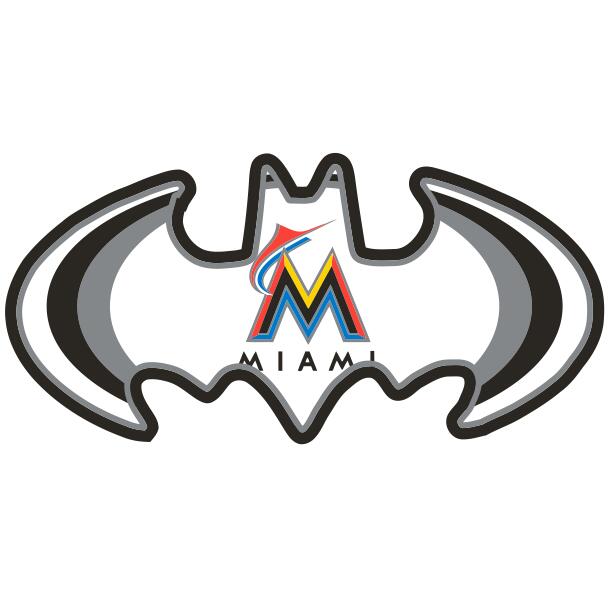 Miami Marlins Batman Logo fabric transfer